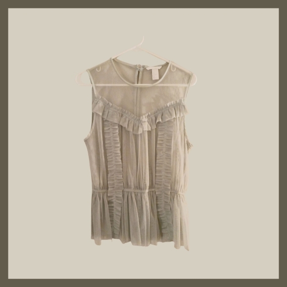 H&M mint green sheer top - Picture 1 of 3